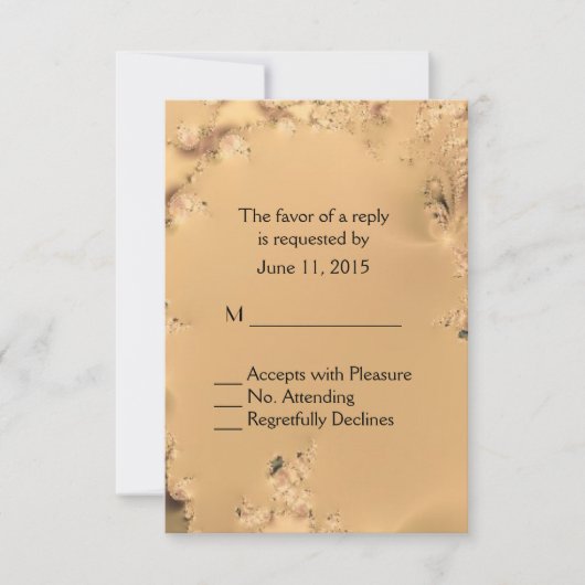 Antiek Gold RSVP Kaartje (Voorkant)
