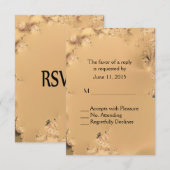 Antiek Gold RSVP Kaartje (Voorkant / Achterkant)