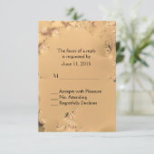 Antiek Gold RSVP Kaartje (Staand voorkant)