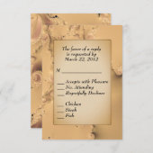 Antiek Gold RSVP met menukeuze (Voorkant / Achterkant)