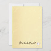 Antiek Gold Scroll Afstuderen Kaart (Achterkant)