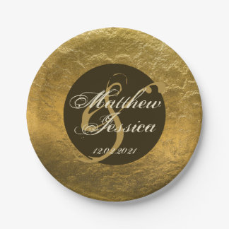 Antiek Golden Faux Metal Gepersonaliseerde Naam Da Papieren Bordje