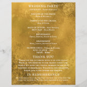 Antiek Golden Map Wedding Programma (Achterkant)