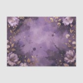 Antiek Golden Petals & Plum Twilight Decoupage Tissuepapier (Voorkant)