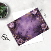 Antiek Golden Petals & Plum Twilight Decoupage Tissuepapier