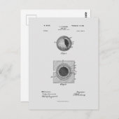 Antiek golfbal 1902, Patenttekening Briefkaart (Voorkant / Achterkant)