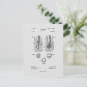 Antiek golfbal 1902, Patenttekening Briefkaart (Staand voorkant)