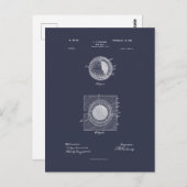 Antiek golfbal 1902, Patenttekening Briefkaart (Voorkant / Achterkant)