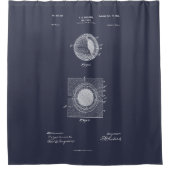 Antiek golfbal 1902, Patenttekening Douchegordijn (Voorkant)