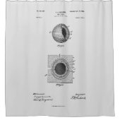 Antiek golfbal 1902, Patenttekening Douchegordijn (Voorkant)