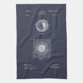 Antiek golfbal 1902, Patenttekening Theedoek (Verticaal)