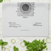 Antiek golfbal 1902, Patenttekening Theedoek (Gevouwen)