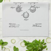 Antiek golfbal 1902, Patenttekening Theedoek (Gevouwen)