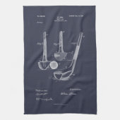 Antiek golfclub 1900, Patenttekening Theedoek (Verticaal)