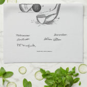 Antiek golfclub 1900, Patenttekening Theedoek (Gevouwen)