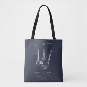 Antiek golfclub 1900, Patenttekening Tote Bag