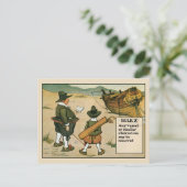 Antiek golfregel 10 cartoon briefkaart (Staand voorkant)