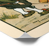 Antiek golfregel 10 cartoon poster (Hoek)