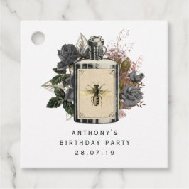 Antiek Gothic Floral Potion Flesje Bedankjes Labels