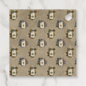 Antiek Gothic Floral Potion Flesje Bedankjes Labels (Achterkant)