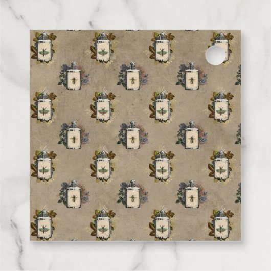 Antiek Gothic Floral Potion Flesje Bedankjes Labels (Achterkant)