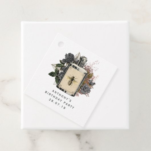 Antiek gotisch bloemfles voor toverdrank bedankjes labels (In situ)