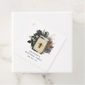 Antiek gotisch bloemflesje bedankjes labels (In situ)