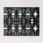 Antiek gotische decor standaard scroll boek legpuzzel (Horizontaal)