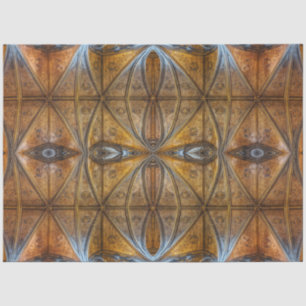 Antiek Gotische Kathedraal Plafond Decoupage Tissuepapier