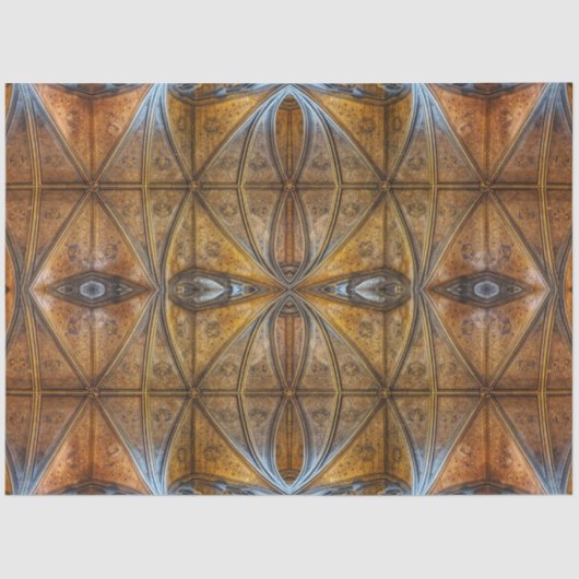  Antiek Gotische Kathedraal Plafond Decoupage Tissuepapier (Voorkant)