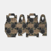 Antiek Gotische Zwarte Rozen Bedankdoosjes (Uitgevouwen)