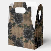 Antiek Gotische Zwarte Rozen Bedankdoosjes (Geopend)