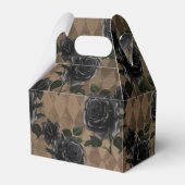 Antiek Gotische Zwarte Rozen Bedankdoosjes (Voorkant Zijde)