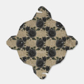 Antiek Gotische Zwarte Rozen en Kalligrafie Bedankdoosjes (Uitgevouwen)