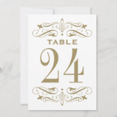  Antiek Goud Bloei Trouwtafel Nummer Kaart (Achterkant)