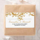 Antiek Goud Bloemen Bruiloft Adresetiketten Etiket (Insitu)