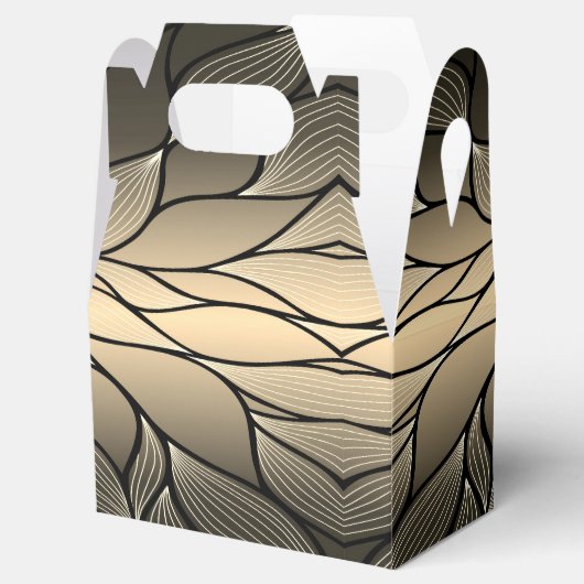 Antiek goud creatief verlofpatroon bedankdoosjes (Geopend)