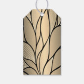 Antiek goud creatief verlofpatroon cadeaulabel (Voorkant)