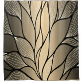 Antiek goud creatief verlofpatroon douchegordijn (Voorkant)