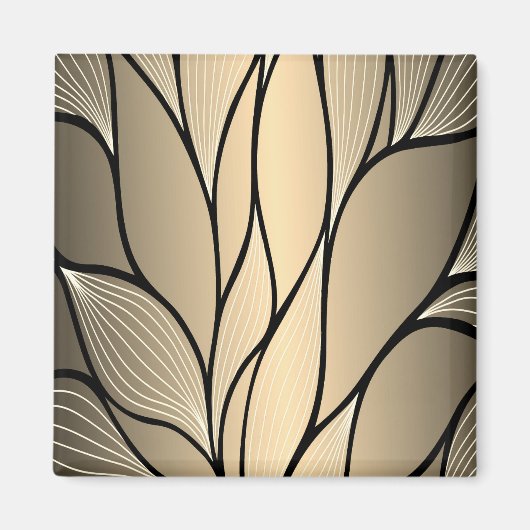 Antiek goud creatief verlofpatroon magneet (Voorkant)