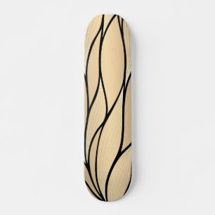 Antiek goud creatief verlofpatroon persoonlijk skateboard