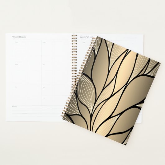 Antiek goud creatief verlofpatroon planner (Display)