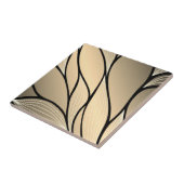 Antiek goud creatief verlofpatroon tegeltje (Zijkant)