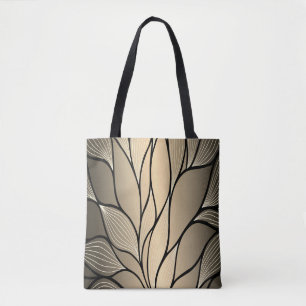 Antiek goud creatief verlofpatroon tote bag