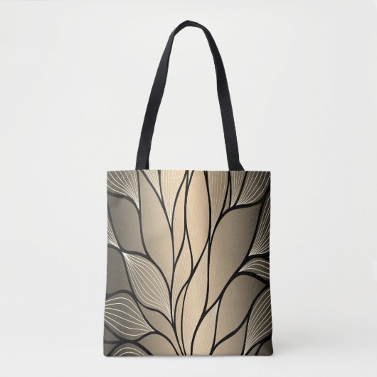 Antiek goud creatief verlofpatroon tote bag (Voorkant)