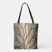 Antiek goud creatief verlofpatroon tote bag (Achterkant)
