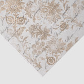 Antiek goud damast schrift tissuepapier (Detail)