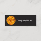 ANTIEK GOUD FLORENTINE FORINT Zwart Papier Mini Visitekaartje (Achterkant)