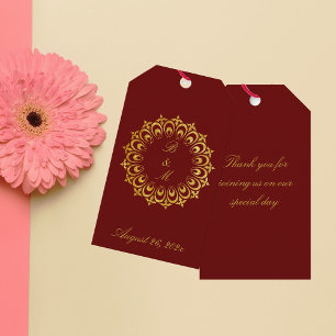Antiek Goud Motief Op Maat Cadeaulabel