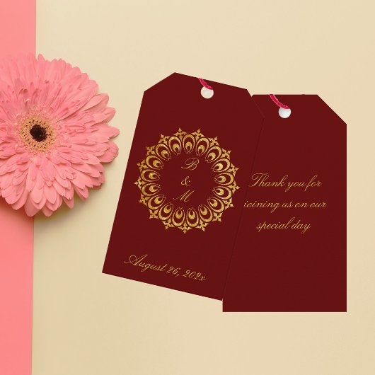 Antiek Goud Motief Op Maat Cadeaulabel